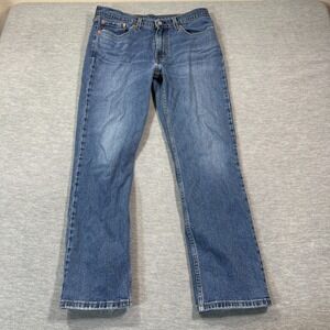 Levis 514 Jeans Mens 33x30 Blue Regular Straight Mid Rise Dark Wash Denim
